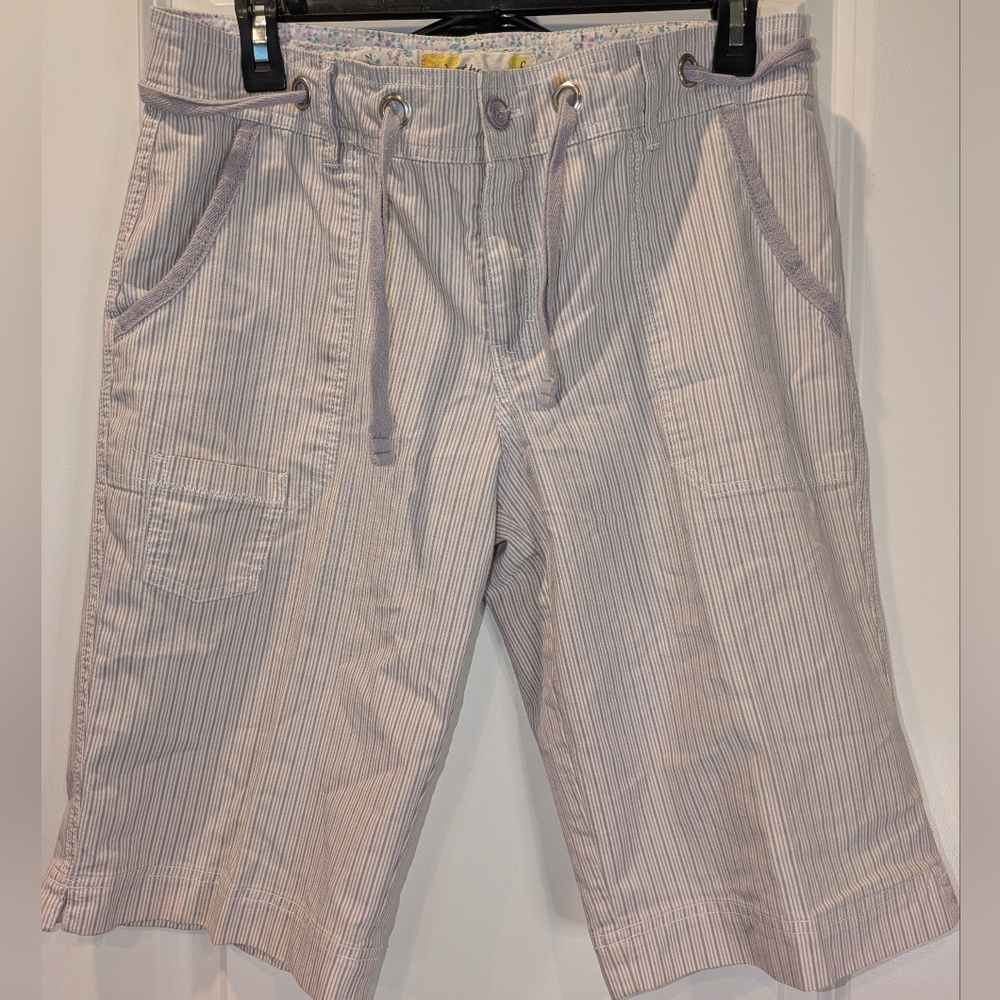 Weatherproof Size 6 Striped Drawstring Shorts Lightweight Casual Beach Summer